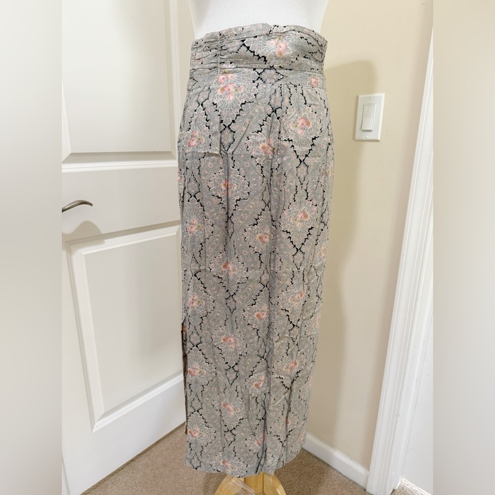 Vintage Y2K Interpret New York High Waisted Midi Floral Paisley Skirt Size 12